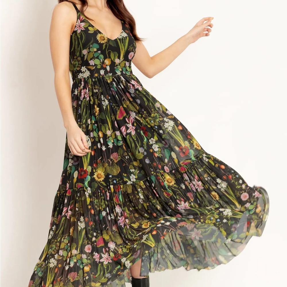 BNWT BlackMilk paper flowers sheer midaxi XXL